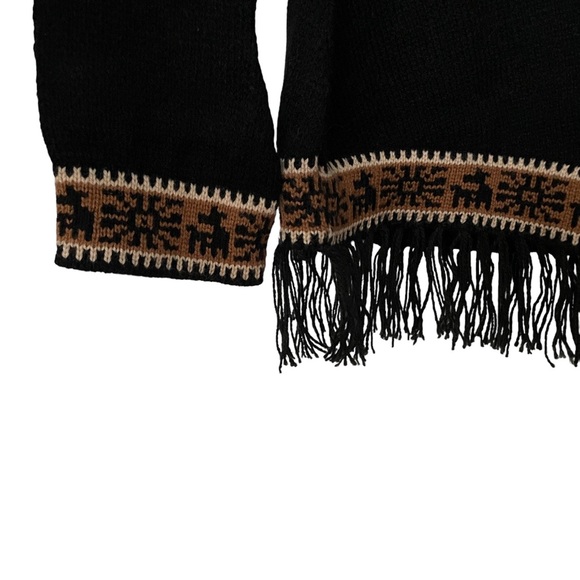 GAMBOA Alpaca Women’s Black Hoodie Alpaca Wool Made in Peru NWT - Picture 9 of 15